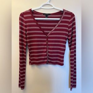 Forever 21 Cropped Button Long Sleeve shirt